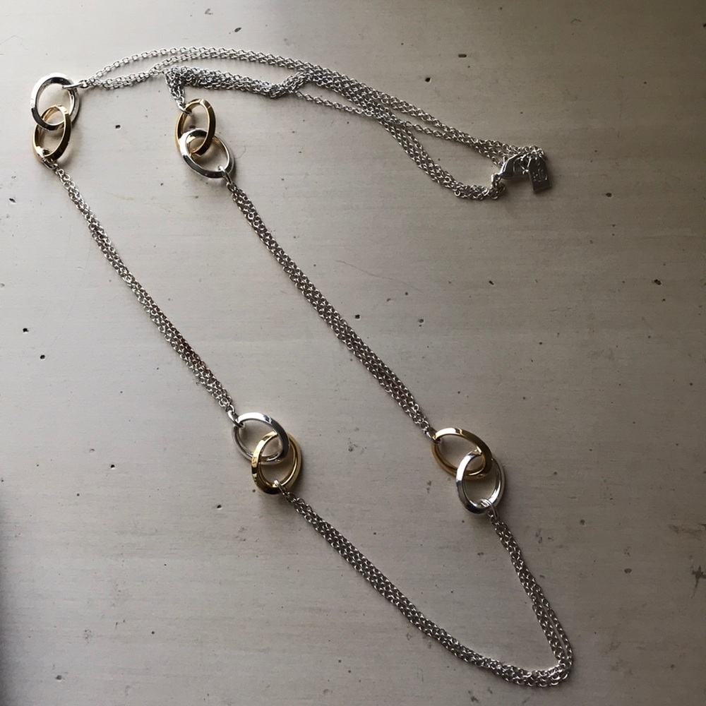 LAUREN RALPH LAUREN TWO-TONE MULTI-CHAIN NECKLACE - Picture 2 of 6
